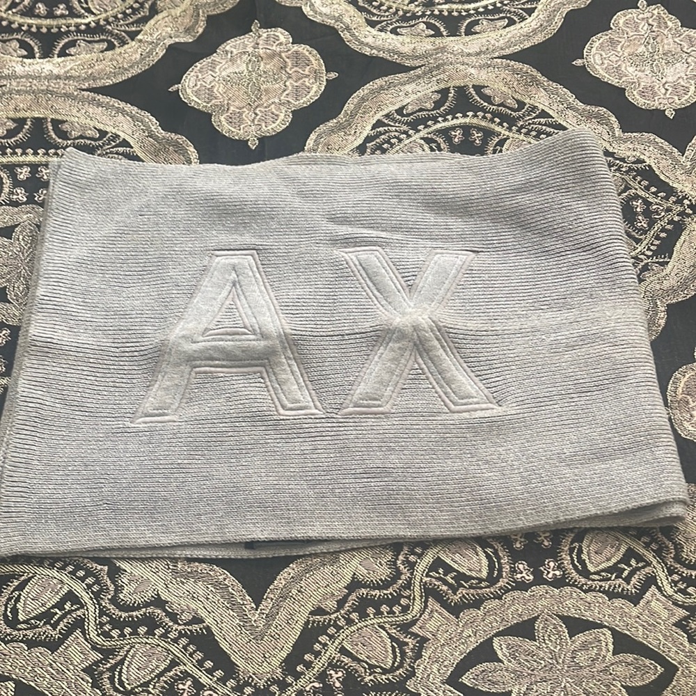Gray Armani exchange scarf